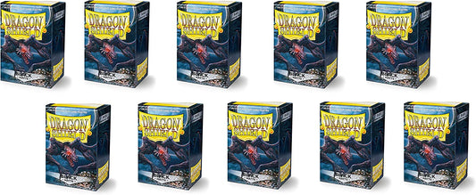 Dragon Shield 100ct Standard Card Sleeves Display Case (10 Packs) - Matte Black