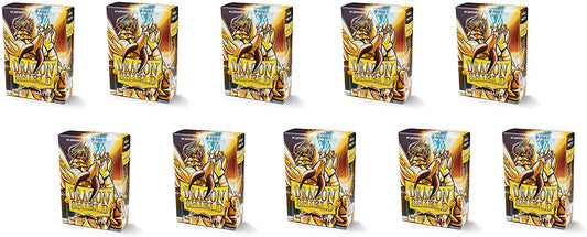 Dragon Shield 60ct Japanese Mini Card Sleeves Display Case (10 Packs) - Matte Gold