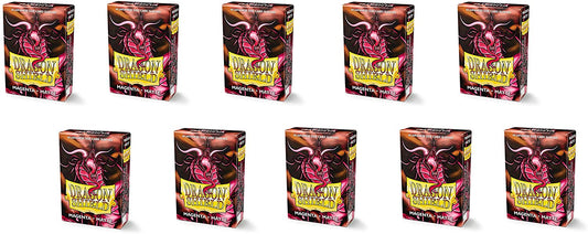 Dragon Shield 60ct Japanese Mini Card Sleeves Display Case (10 Packs) - Matte Magenta