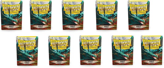 Dragon Shield 100ct Standard Card Sleeves Display Case (10 Packs) - Classic Mint