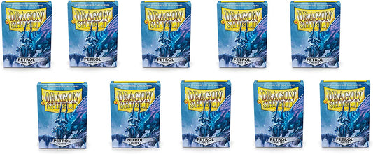 Dragon Shield 100ct Standard Card Sleeves Display Case (10 Packs) - Matte Petrol