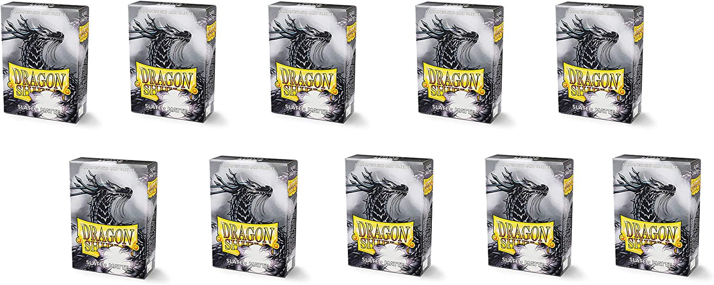 Dragon Shield 60ct Japanese Mini Card Sleeves Display Case (10 Packs) - Matte Slate