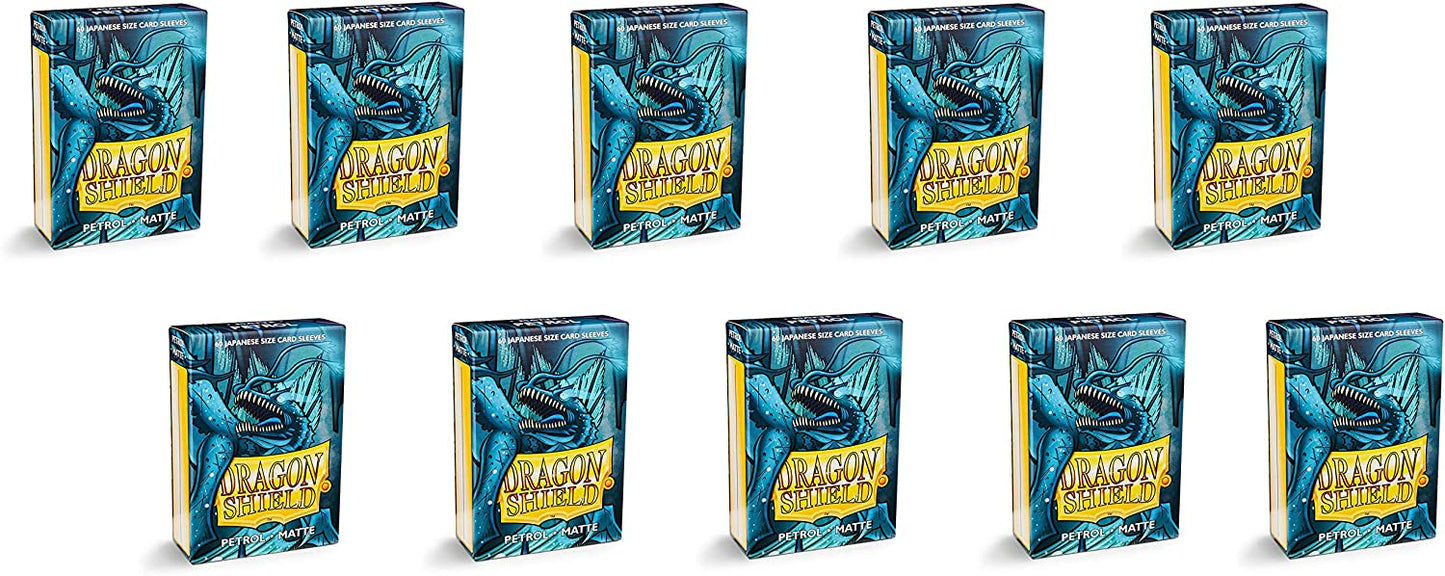 Dragon Shield 60ct Japanese Mini Card Sleeves Display Case (10 Packs) - Matte Petrol