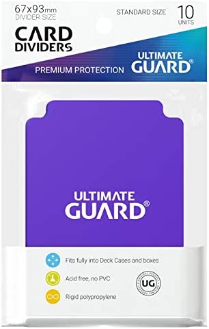 Ultimate Guard Card Dividers Lot - Purple - 10 Packs (100 Dividers)