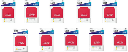 Ultimate Guard Card Dividers Lot - Red - 10 Packs (100 Dividers)