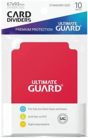 Ultimate Guard Card Dividers Lot - Red - 10 Packs (100 Dividers)