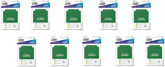 Ultimate Guard Card Dividers Lot - Green - 10 Packs (100 Dividers)