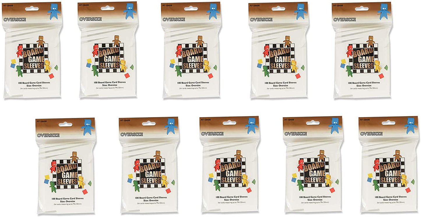 Arcane Tinmen 100ct Board Game Sleeves Display Case (10 Packs) - Oversize