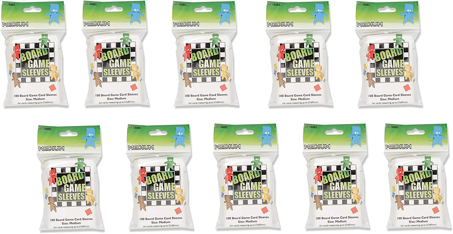 Arcane Tinmen 100ct Board Game Sleeves Display Case (10 Packs) - Medium