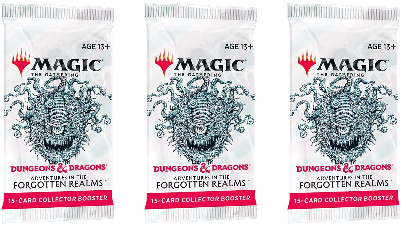 Magic: The Gathering Collector Booster Pack Lot - Adventures in The Forgotten Realms - 3 Packs
