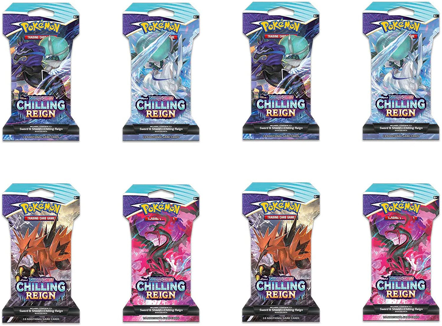 Pokemon TCG: Booster Pack Lot - Chilling Reign - 8 Packs