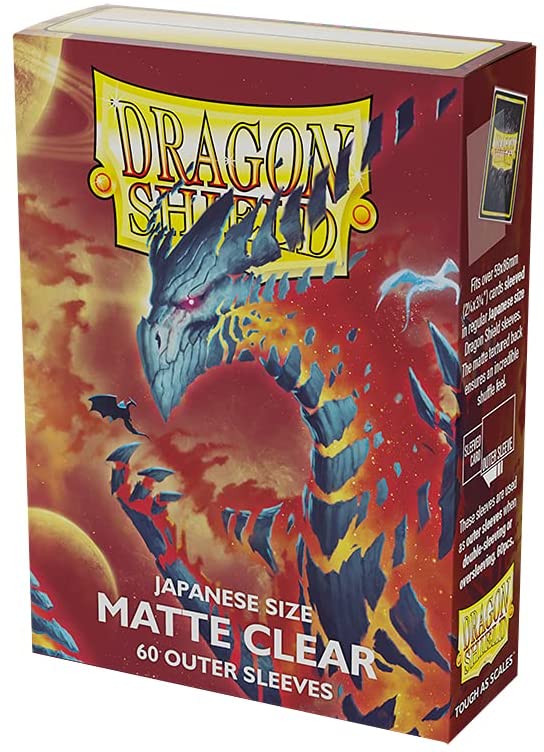 Dragon Shield 60ct Japanese Card Sleeves Display Case (10 Packs) - Matte Outer Clear