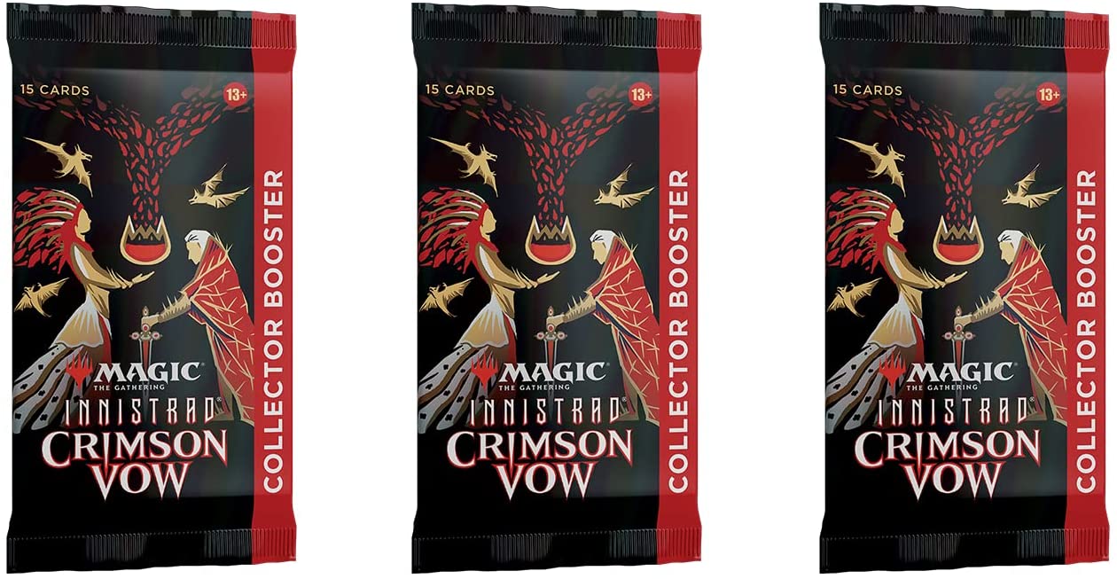 Magic: The Gathering Collector Booster Pack Lot - Innistrad: Crimson Vow - 3 Packs