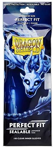 Dragon Shield 100ct Japanese Mini Card Sleeves Display Case (10 Packs) - Perfect Fit Sealable Clear