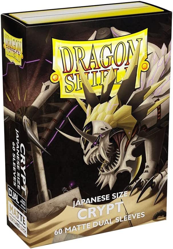 Dragon Shield 60ct Japanese Mini Card Sleeves Display Case (10 Packs) - Matte Dual Crypt