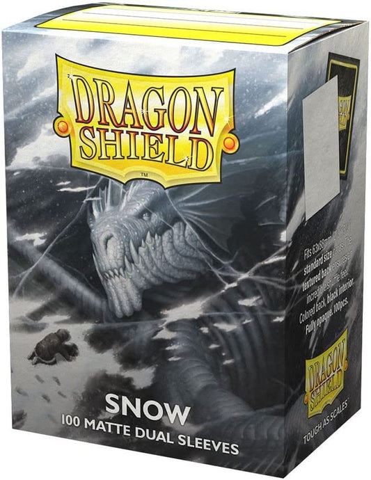 Dragon Shield 100ct Standard Card Sleeves Display Case (10 Packs) - Matte Dual Snow White