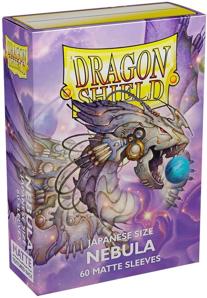 Dragon Shield 60ct Japanese Mini Card Sleeves Display Case (10 Packs) - Matte Nebula Purple