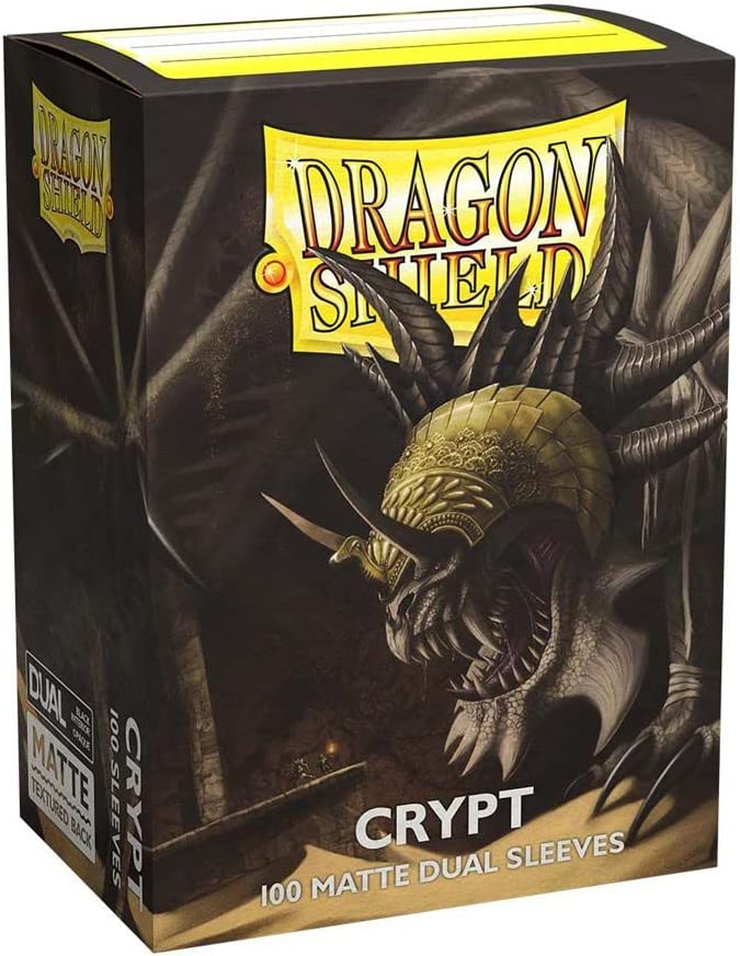 Dragon Shield 100ct Standard Card Sleeves Display Case (10 Packs) - Matte Dual Crypt
