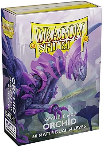Dragon Shield 60ct Japanese Mini Card Sleeves Display Case (10 Packs) - Matte Dual Orchid
