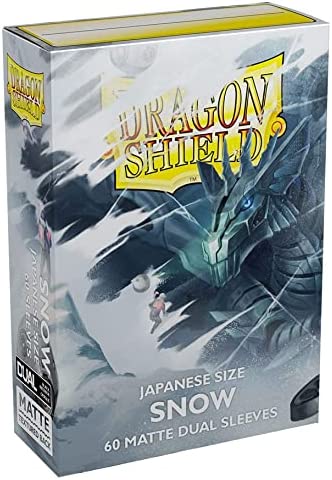 Dragon Shield 60ct Japanese Mini Card Sleeves Display Case (10 Packs) - Matte Dual Snow White