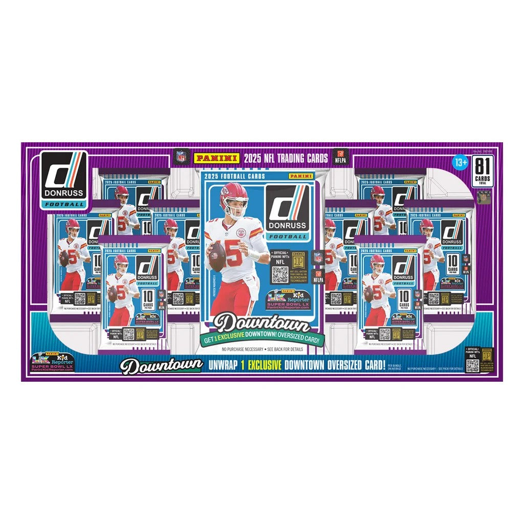 Panini 2025 Donruss NFL Trading Cards 2025 Downtown Collection, 81 Cards, Oversized Card Pack