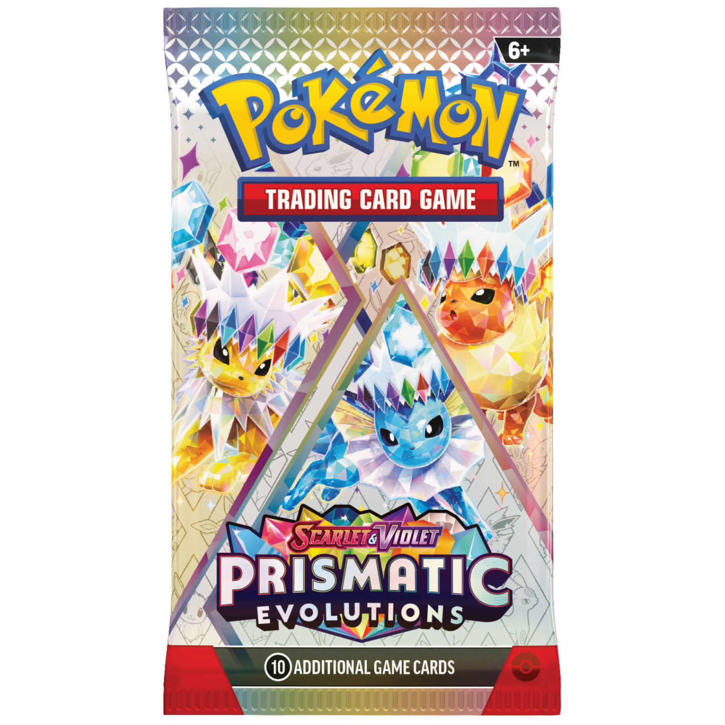 Pokemon TCG SV8.5 Scarlet and Violet Prismatic Evolutions Packs Lot (4 Packs) - 40 Cards