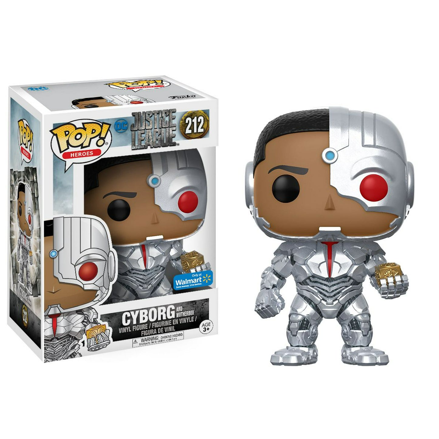 Funko POP! Movies DC Justice League: Cyborg with Mother Box Walmart Exclusive, Vinyl Figure
