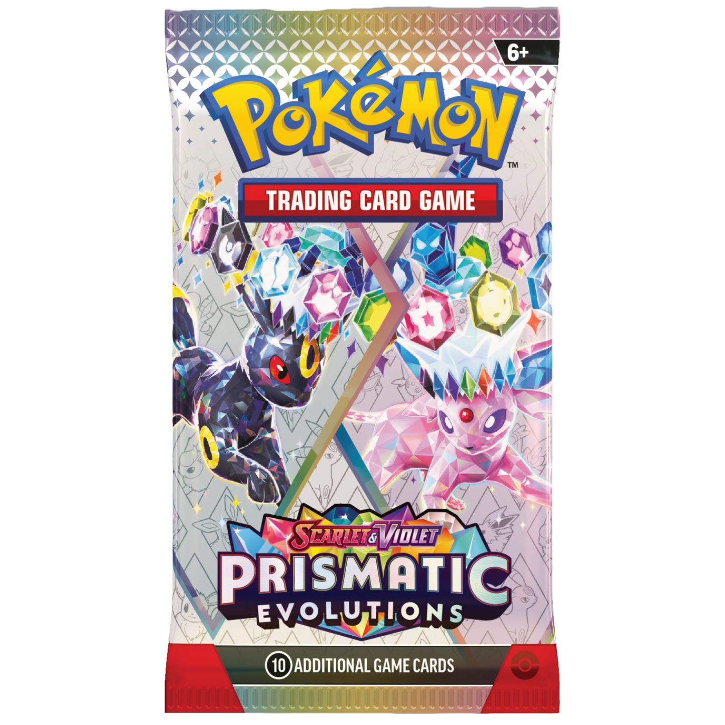 Pokemon TCG SV8.5 Scarlet and Violet Prismatic Evolutions Packs Lot (4 Packs) - 40 Cards