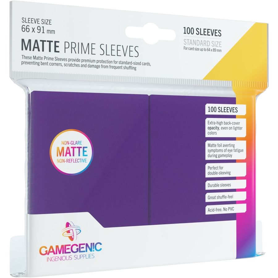 GAMEGENIC: MATTE PRIME SLEEVES: PURPLE