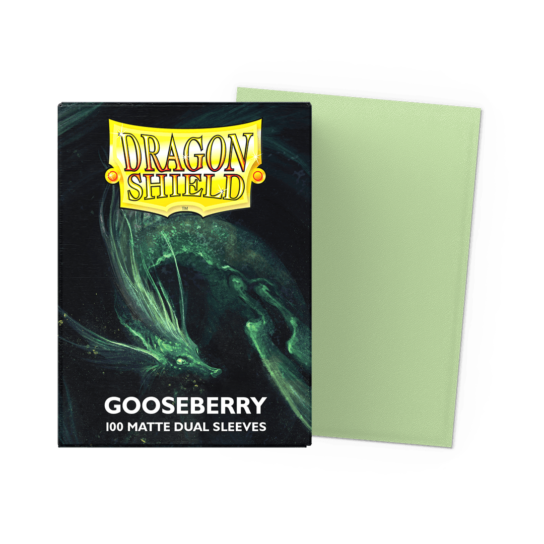 Dragon Shield Matte Dual Standard Size Card Sleeves 100ct - Smooth & Tough Premium TCG Sleeves - Gooseberry
