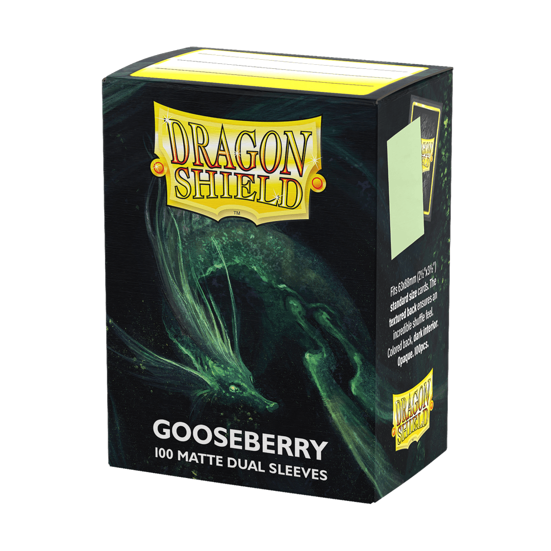 Dragon Shield Matte Dual Standard Size Card Sleeves 100ct - Smooth & Tough Premium TCG Sleeves - Gooseberry