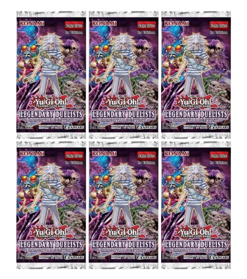 Yu-Gi-Oh! Legendary Duelist Immortal Destiny (1st Edition) Booster Pack Lot - 6 Packs
