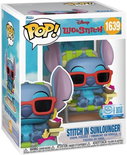 Funko Pop! Lilo & Stitch Stitch in Sunlounger Premium Vinyl Figure #1639