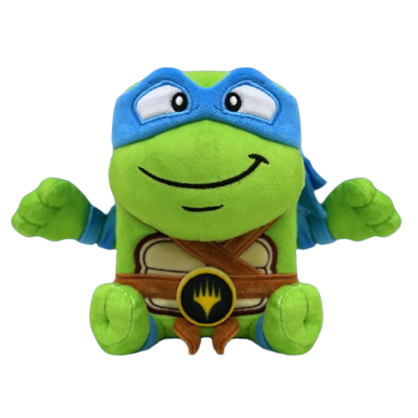 Gatherers’ Tavern Magic: The Gathering x Teenage Mutant Ninja Turtles Leonardo ARTY Deck Box – Holds 100+ Double-Sleeved Cards – Plush Storage Case with Detachable Strap