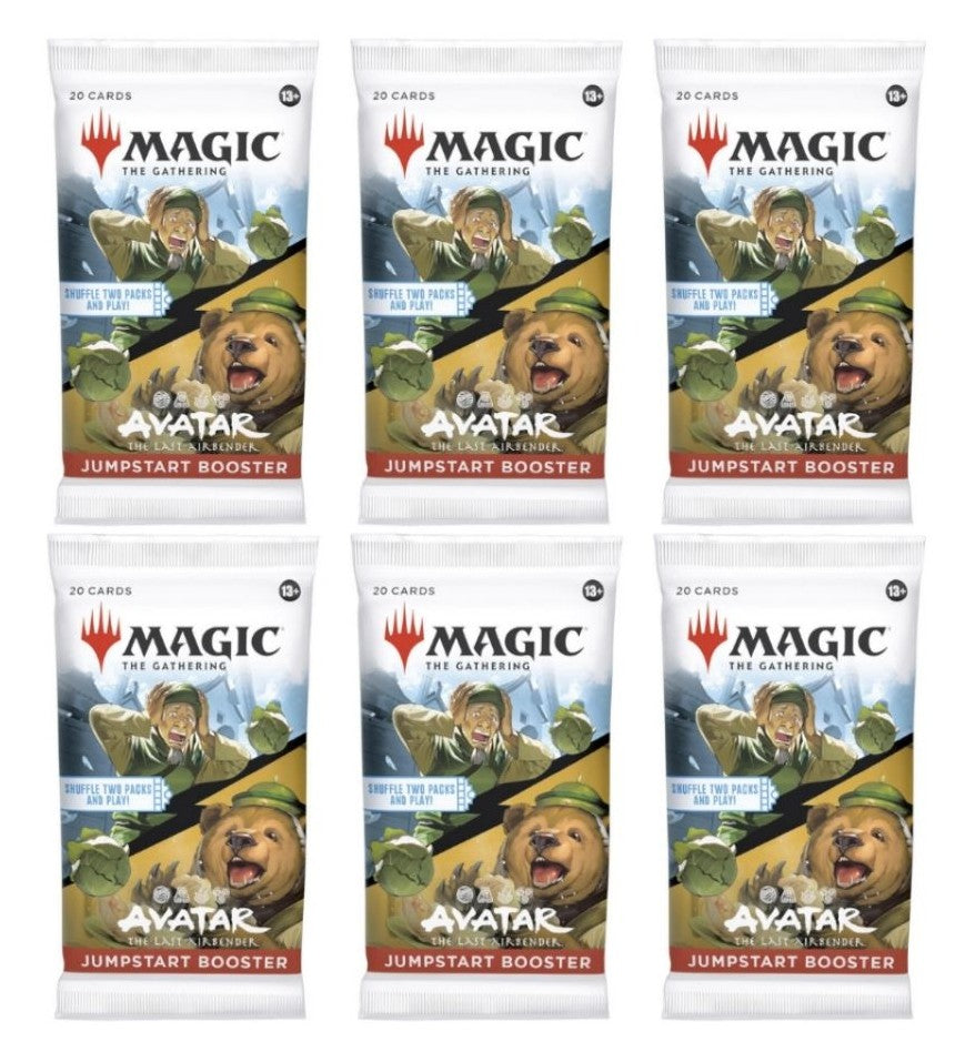 6 Packs Magic the Gathering Jumpstart Booster Pack Lot MTG Avatar the Last Airbender