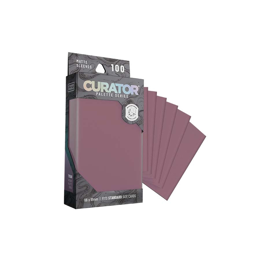 Curator Palette Series Tyrian Purple Standard Size Trading Card Sleeves, 100 Count, 66 x 91 mm
