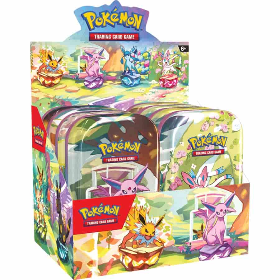 POKEMON TCG: SCARLET & VIOLET: PRISMATIC EVOLUTIONS MINI TIN DISPLAY (8ct) - 2 Packs Per Tin