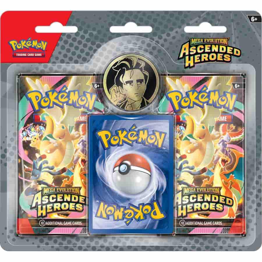 Pokemon TCG Trading Card Game Mega Evolutions Ascended Heroes 2 Packs, 1 Promo Card and one Coin (Larry's Komala)