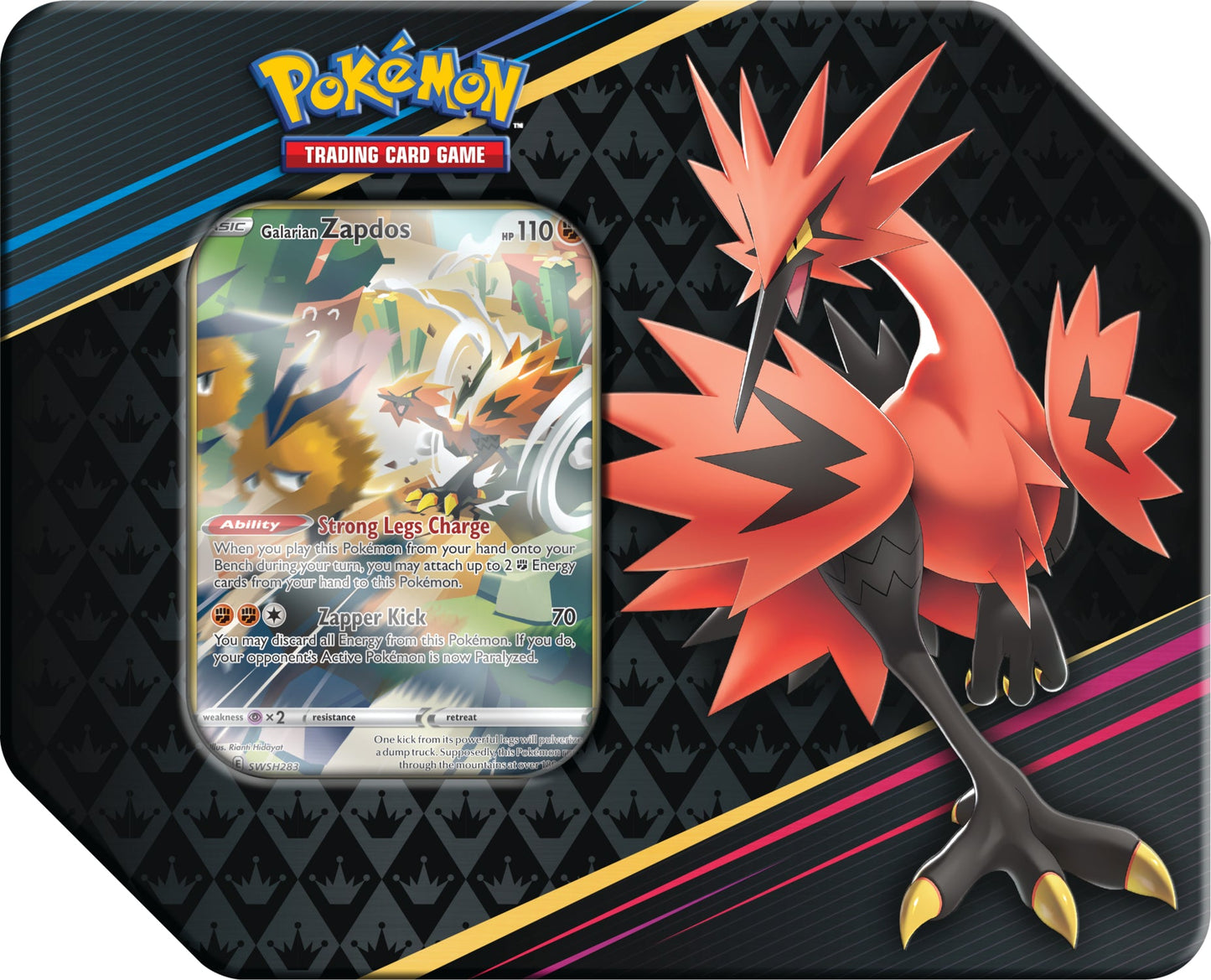 Pokemon TCG: Crown Zenith Tin - Galarian Zapdos