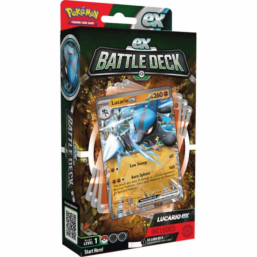 Pokemon TCG: Battle Deck Display - Lucario EX & Ampharos EX (3 of Each)