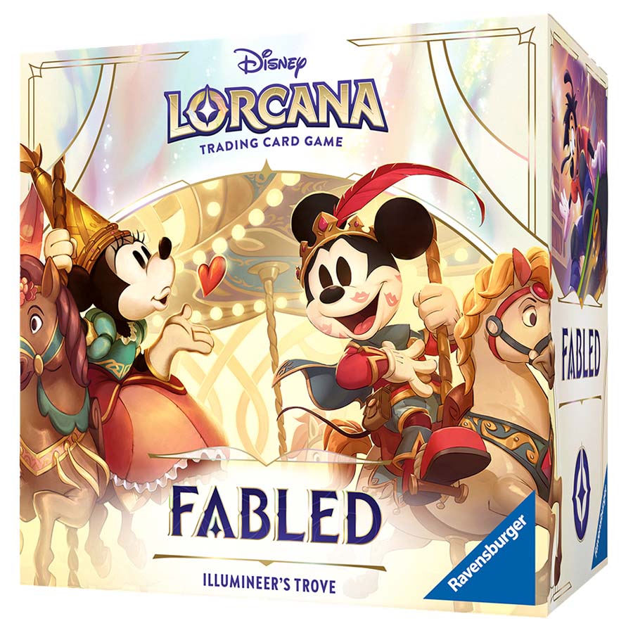 Ravensburger Disney Lorcana TCG Trove Set 9 Fabled - Secure Card Storage - Includes Booster Packs & Comprehensive Guide