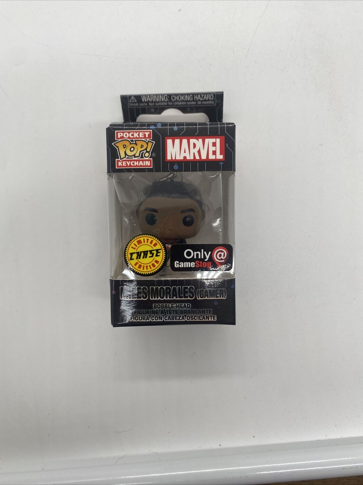 Funko Pop! Keychain: Miles Morales (Gamer) Limited Chase Edition Gamestop Excl.