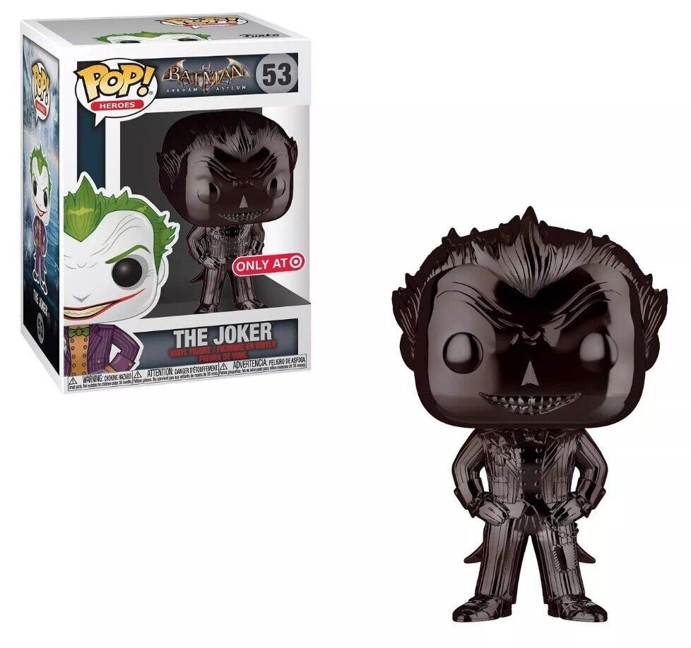 Funko Pop! Batman Arkham Asylum The Joker Metallic Black Target Exclusive
