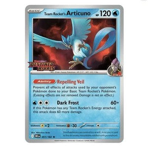 Pokemon TCG Team Rocket's Articuno (Destined Rivals Stamp) Card - 051/182