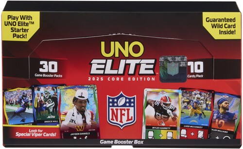 Uno Elite NFL 2025 Core Edition Booster Box - 30 Packs