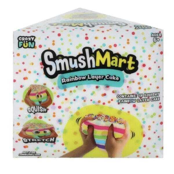 Smushmart Giant Rainbow Fun Fetti Cake Slice Squishy Toy