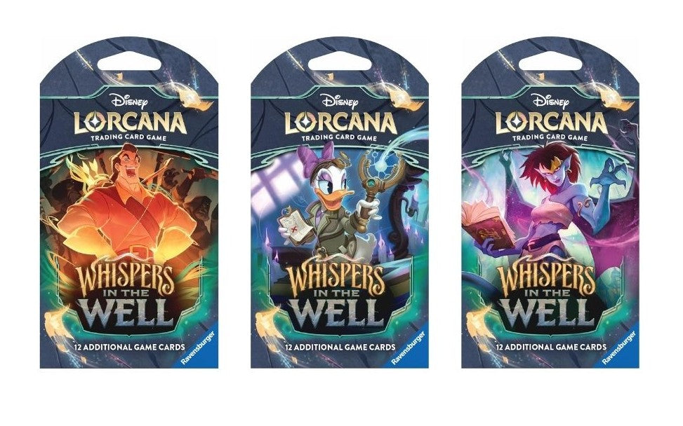 3 Packs 12 Card Booster Pack for Lorcana Whispers in the Well