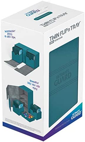 Ultimate Guard 200+ Twin Flip n Tray Deck Case - Petrol