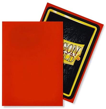 Dragon Shield 100ct Standard Card Sleeves Display Case (10 Packs) - Classic Tangerine