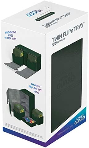 Ultimate Guard 200+ Twin Flip n Tray Deck Case - Green